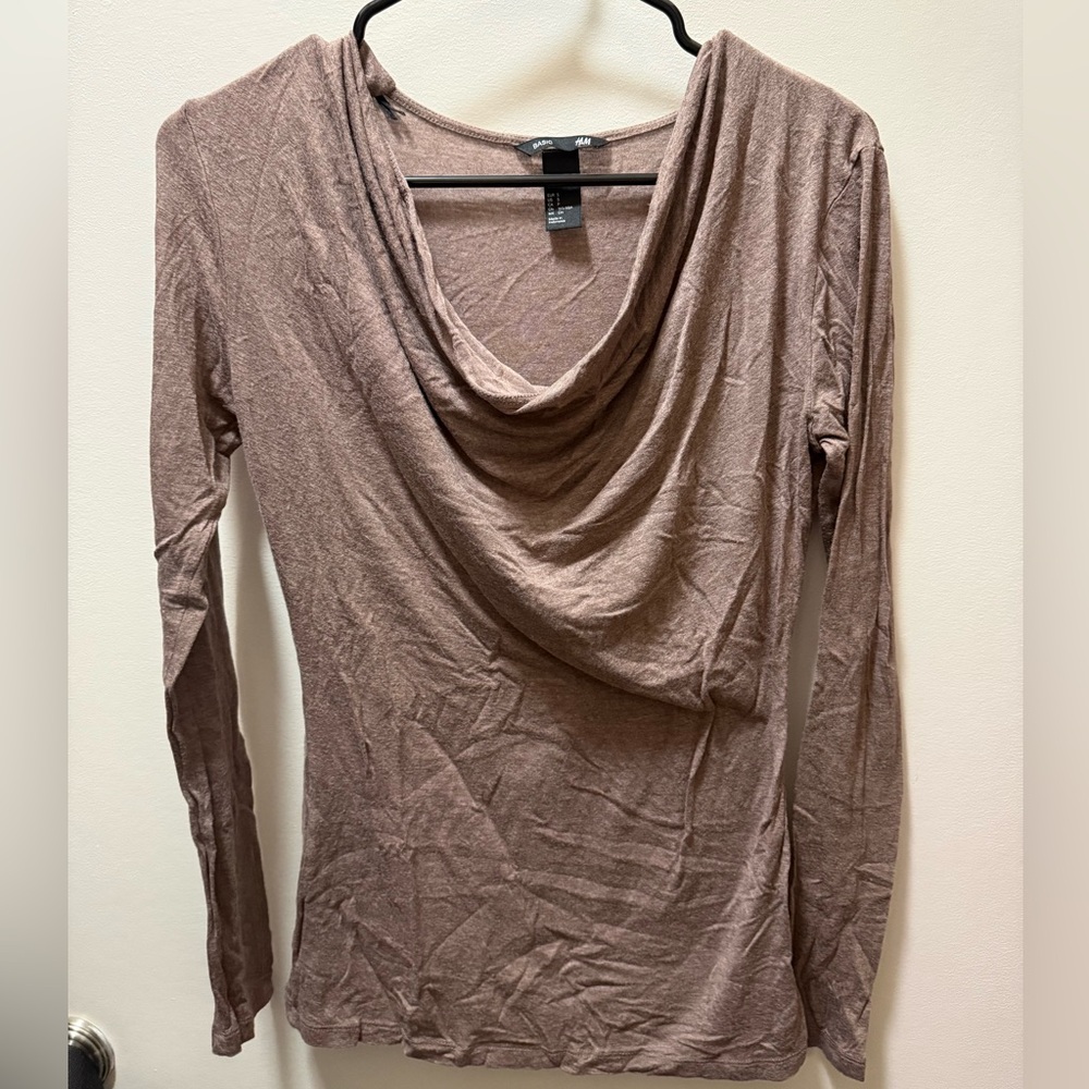 H&M Brown Long Sleeve Top